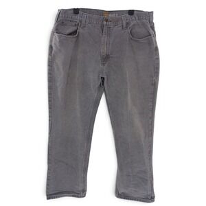 Carhartt Work Pants Mens 40x32 Gray Relaxed Fit Canvas Duck Utility Gorpore